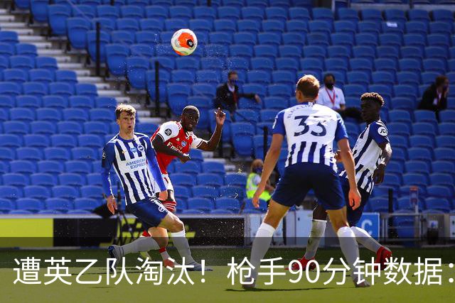 遭英乙队淘汰！枪手90分钟数据：26射7正6次得分机会 控球率近8成